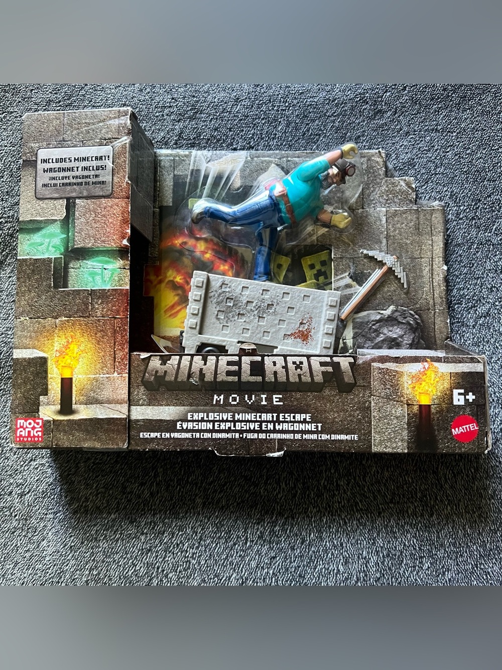 Minecraft Movie Explosive Minecraft Escape Action Figure Playset - Teal
